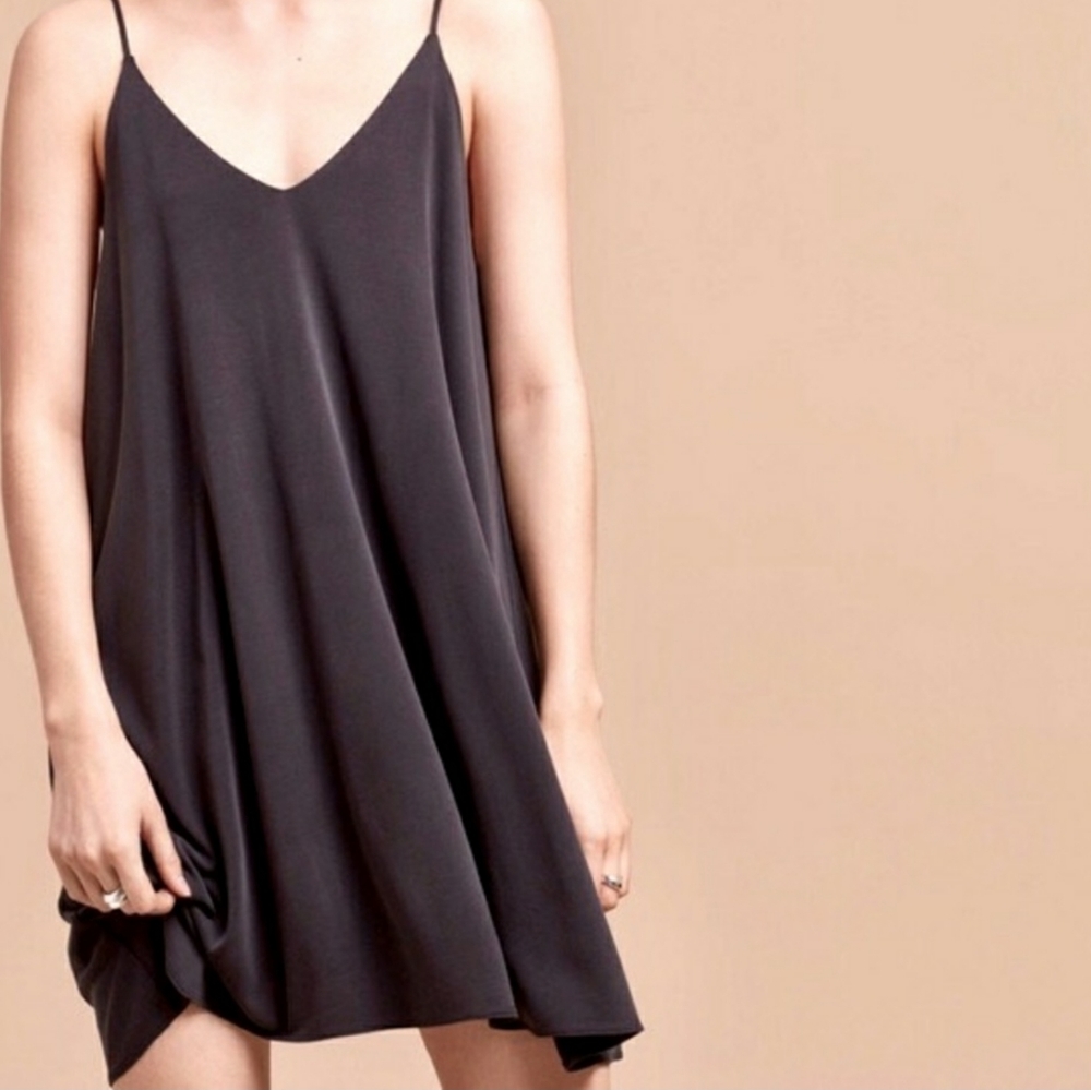 Talula ARITZIA sexy black modal viscose slip dress
